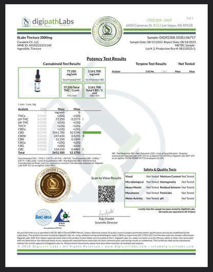 8Labs CBD Full Spectrum Organic CBD Oil 3000MG | 8LABS CBD