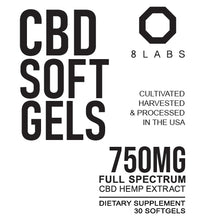 8Labs CBD Full Spectrum Organic CBD Softgels 750MG | 8LABS CBD